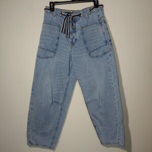 Cali1850  Medium Wash Barrel Cargo Jeans Size 9/29 Blue